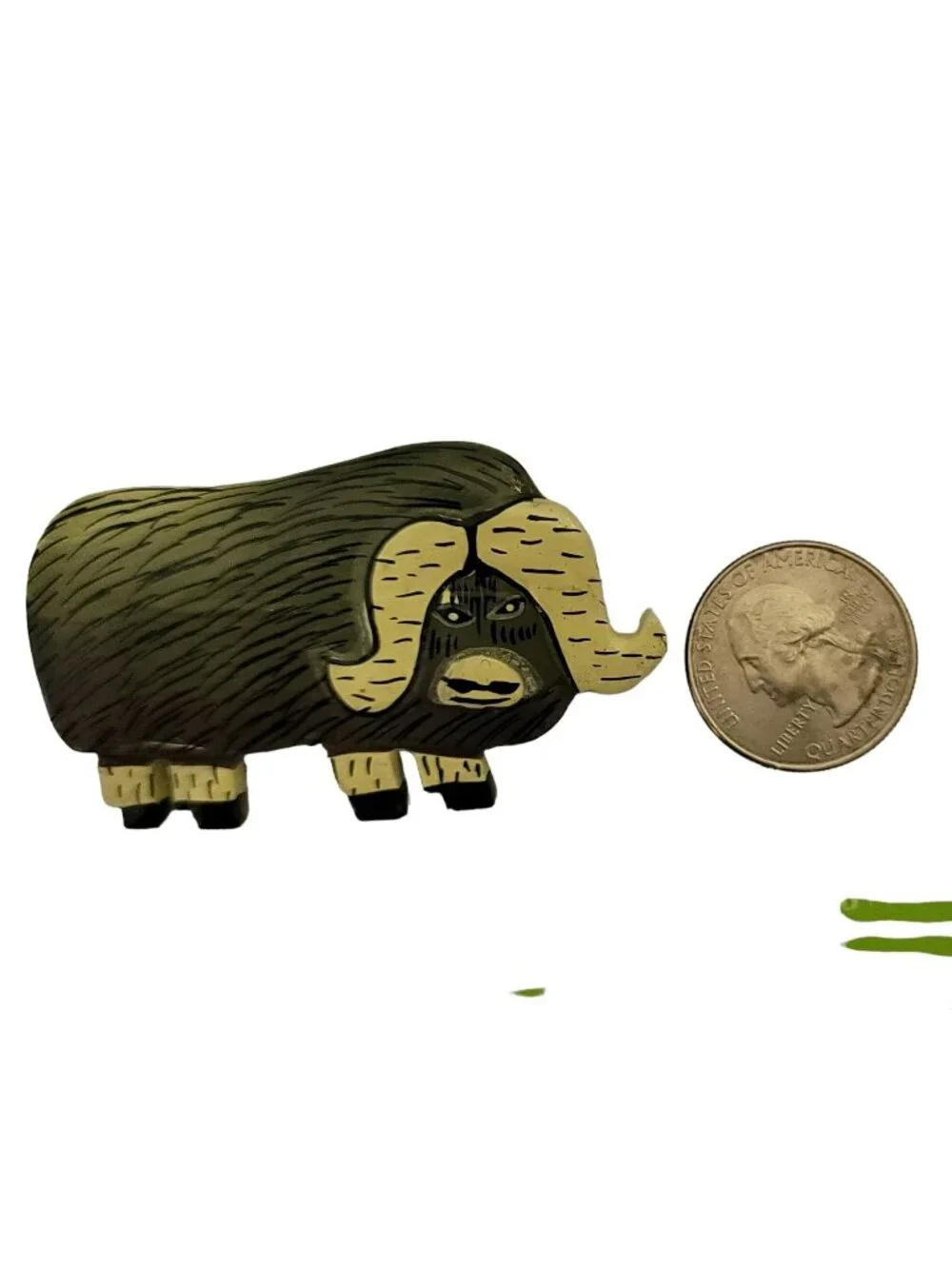 BOB MC CABE ORIGINAL Enamel Buffalo Yak Figural Brooch, M899
